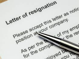 Resignation letter